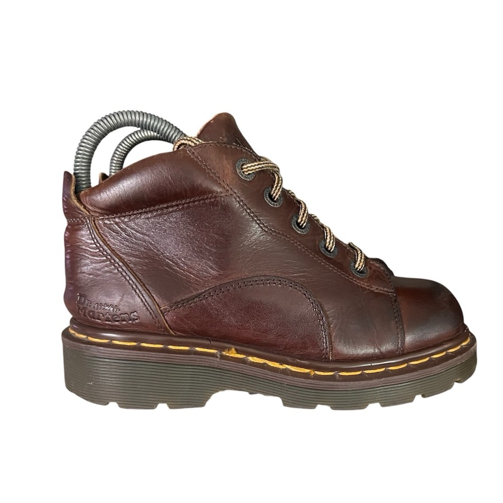 Dr. Martens Vintage Brown Leather Platform Boots Made in England Womens 1096
